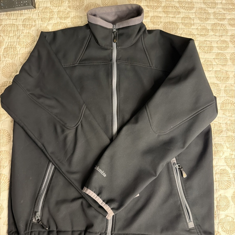 Columbia Soft Shell Jacket All Season Men's Large Black‎
